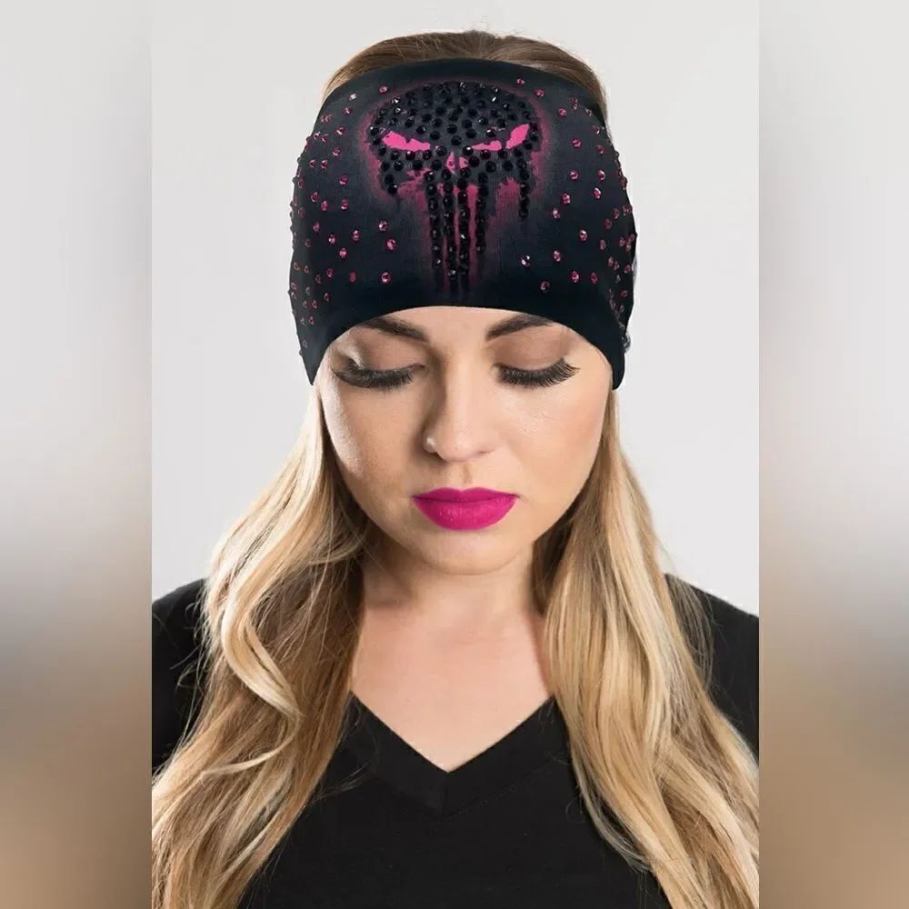 Pink Bling Skull EZ Band